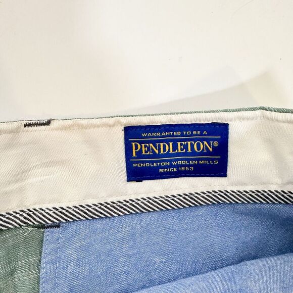 Pendleton Men's Green Cotton Shorts Sz 36 100% Cotton 10" Inseem - Picture 4 of 8